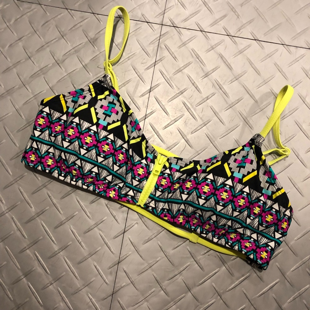 Final Swim Sale!! Neon printed bikini top